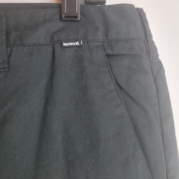 Hurley Mens Size 38 Black Nike Dri-Fit Cotton Poly Flat Golf Pants - Picture 3 of 15